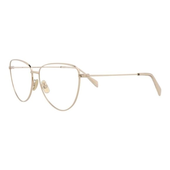 Celine Womens Cat Eye Gold Gold Transparent Fashion Designer Eyewear - Picture 1 of 4